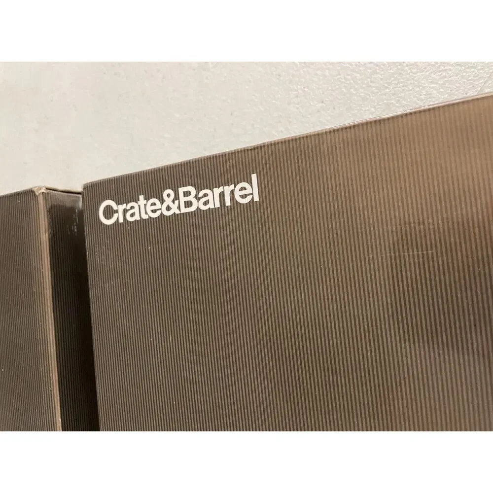 Crate & Barrel Mezzo Modular Wine Rack Wooden Six Bottle Display Lot of 2 New
